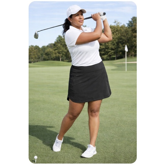 ATHLETA Fairway Skort 16” Size Large Black High Rise - Picture 6 of 15